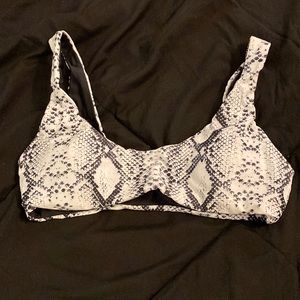 Zaful snake skin size large bikini top